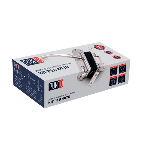 Замок цилиндровый в комплекте с ручкой LOCKSET16.CRONA.4070-1 (KIT P16 4070 CRONA) AB бронза