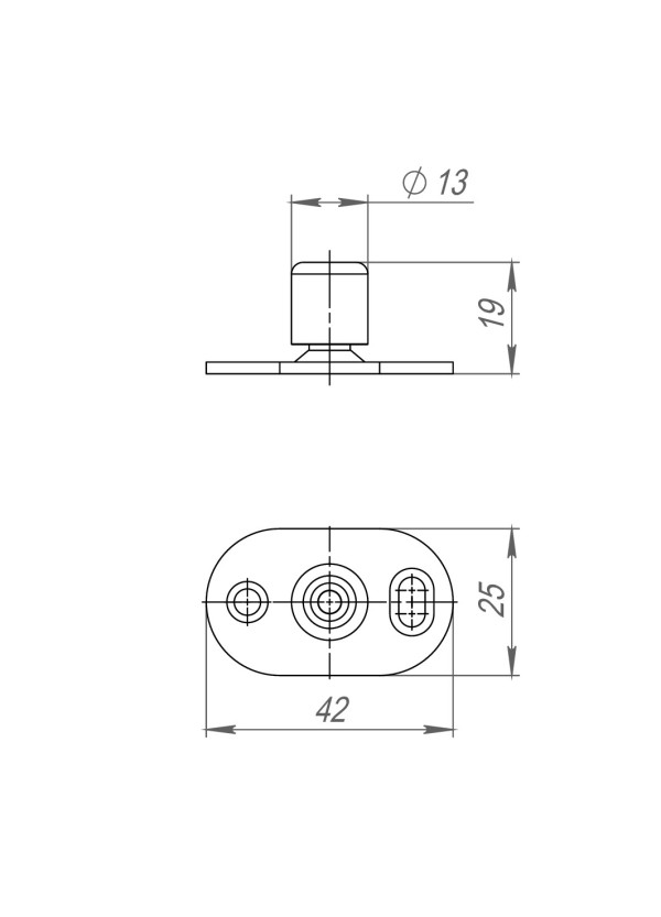 Нижний направляющий ролик Comfort /Comfort-PRO 
