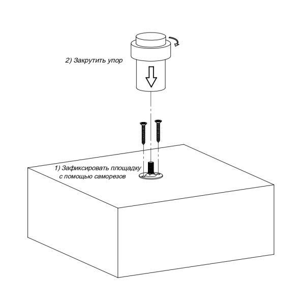 Упор дверной напольный STOPPER/M.14 INOX (нерж. сталь)