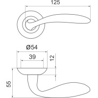 Ручка раздельная R.LD54.Virgo (Virgo LD57) SN/CP-3 матовый никель/хром