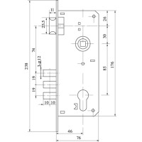 Замок цилиндровый с в комплекте с ручкой LOCKSET.9013 (SET F9011) SN/CP мат.никель