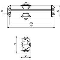 Доводчик дверной DC20-4 (DC-204) WH до 85 кг (белый)
