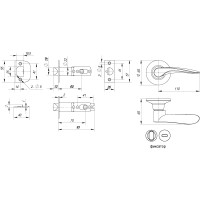 Ручка защелка DK620 SN-BK (6020 SN-B) (фик.) мат. никель