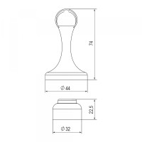 Упор дверной напольный DFIX/MF45 (DSM-45) магнитный ABG-6 бронза