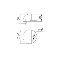 Упор дверной напольный DFIX/F50 (DS PF-50 ) GR-23 графит