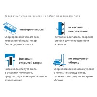Упор дверной скрытый STELS TR Прозрачный