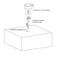 Упор дверной напольный STOPPER/M.14 INOX (нерж. сталь)