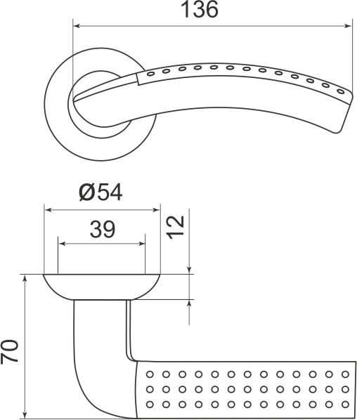 Ручка раздельная R.LD54.Libra26 (Libra LD26) SN/CP-3 матовый никель/хром1