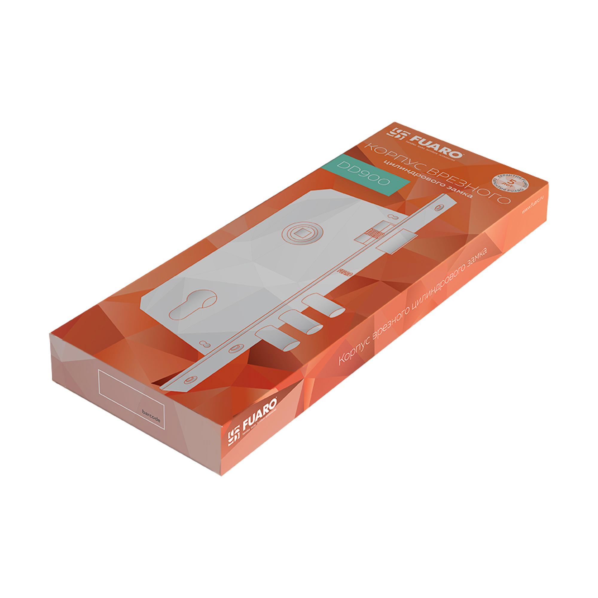 Корпус врезного замка с защёлкой DD900/C-45.85.3MR (900 3MR/CP W/B) CP хром1