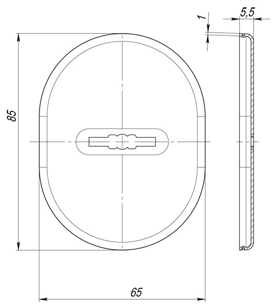 Накладка на сувальдный замок ESC.S.SF/OV.475 (ESC 475) AB зелёная бронза1