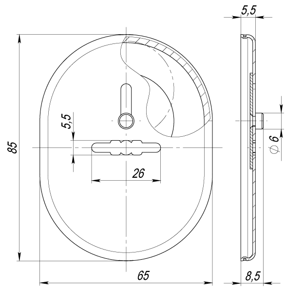 Накладка на сувальдный замок ESC.S-lift.SF/OV.476 (ESC 476) с шторкой AB зелёная бронза1