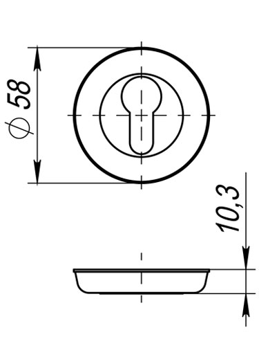 Накладка под цилиндр ET.R.SM58 (ET SM) AS-3 античное серебро1