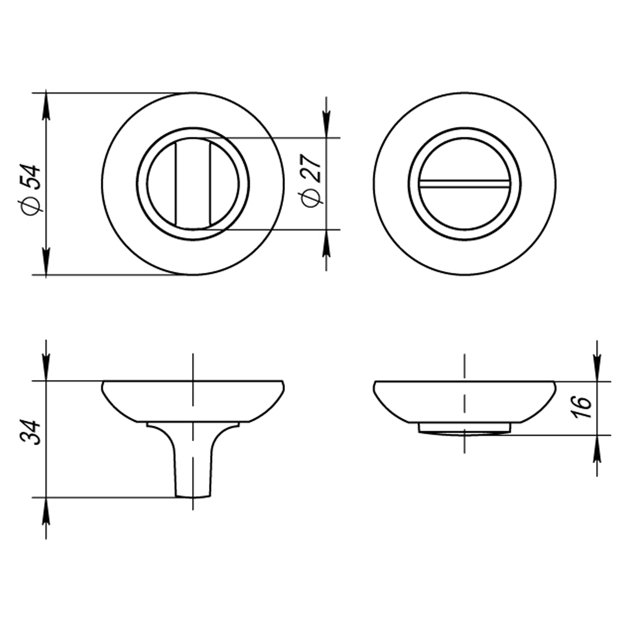 Ручка поворотная BK6.R.RM54 (BK6 RM) ABG-6 зелёная бронза1