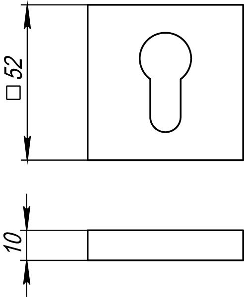 Накладка под цилиндр ET.K.DM51 (ET DM) SN/CP-3 матовый никель/хром1