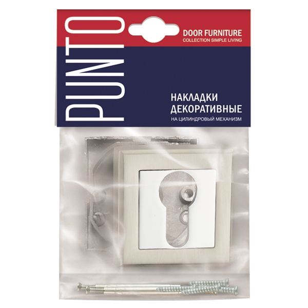 Накладка под цилиндр ET.K.QL52 (ET QL) SN/CP-3 матовый никель/хром2