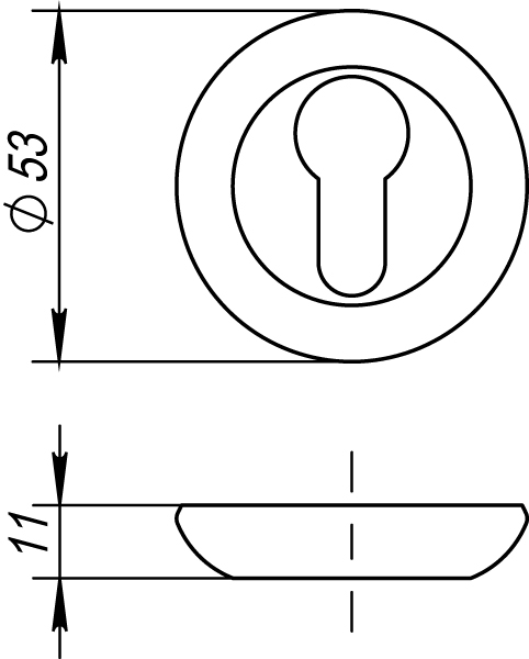 Накладка под цилиндр ET.R.RM54 (ET RM) ABG-6 зелёная бронза1