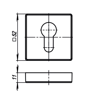 Накладка под цилиндр ET.K.USQ52 (ET USQ) BB-17 коричневая бронза1