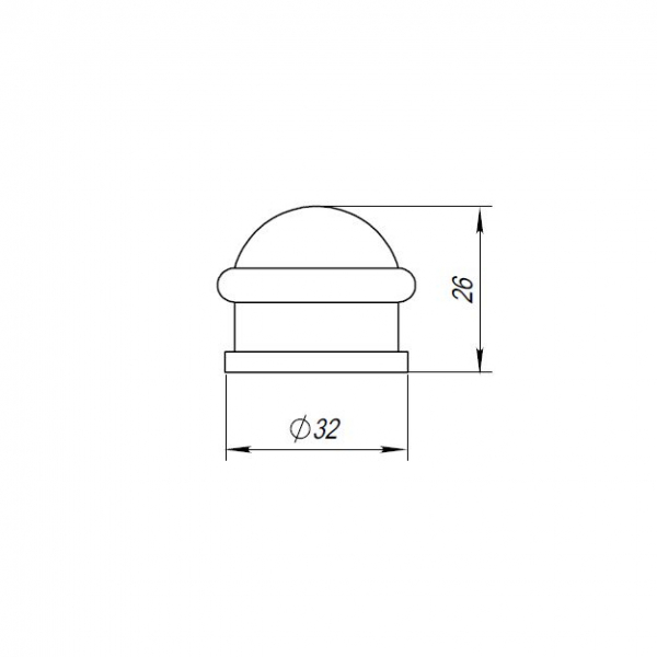 Упор дверной напольный DFIX/F26 (DS PF-26) ABG-6 бронза1