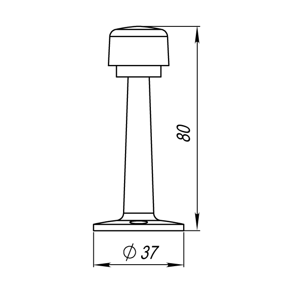 Упор дверной настенный DFIX/W80 (DS PW-80) SN-3 мат.никель1