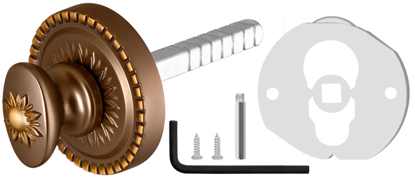 Ручка поворотная BKW8.R.CL55 (BKW8/CL) BB-17 коричневая бронза3
