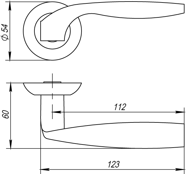 Ручка раздельная R.AR54.BOSTON (BOSTON AR) 140mm SN/CP-3 матовый никель/хром2