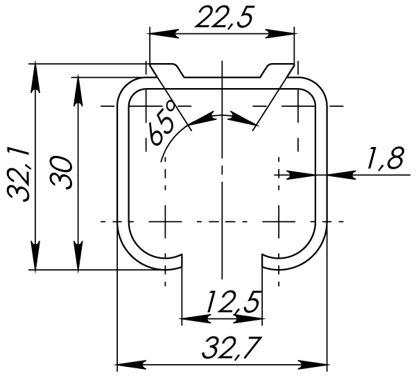 Верхняя направляющая Comfort R 60/80/1,8/3000 track (3 м)1