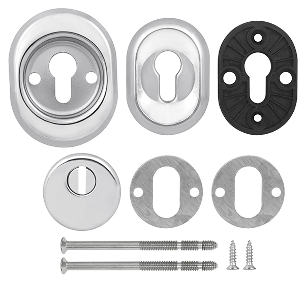 Броненакладка DEF.CRE/OV-set.9726 (DEF 9726) M6x90 врезная с чашкой CP-8 хром2