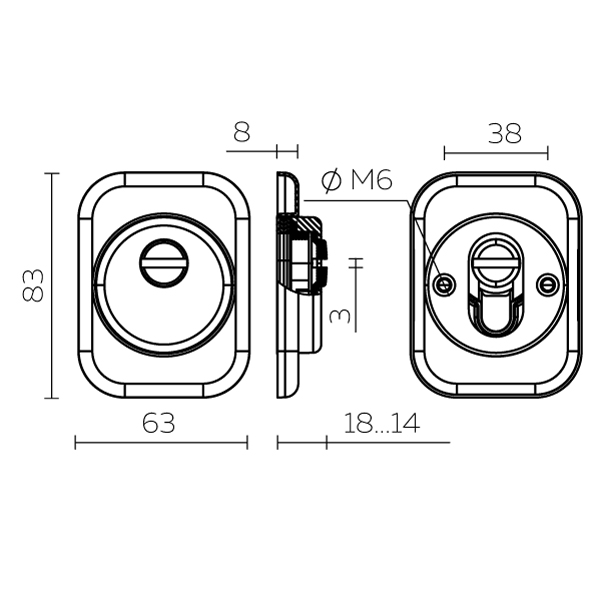Броненакладка DEF.XL/K-EXT.4286 (DEF 4286 SQ XL) CP-8 хром1