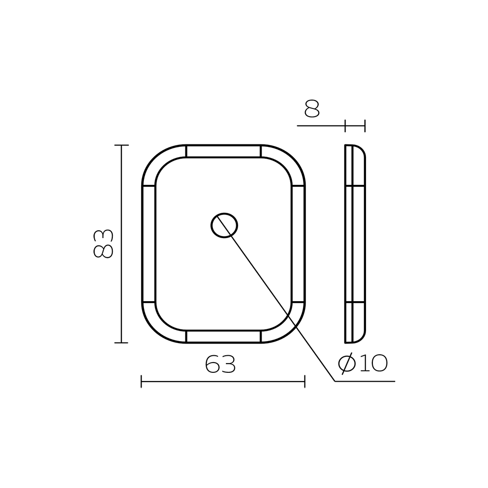 Накладка на шток цилиндра ESC.O.XL/K.486 (ESC 486-O SQ XL) CP хром (1шт.)1