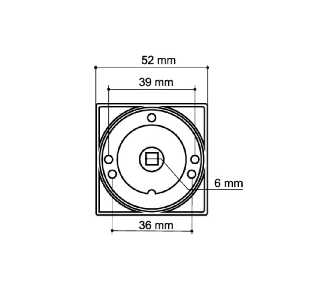 Ручка поворотная BK6.K.SQ52 (BK6/SQ) MWSC-33 итальянский тисненый1