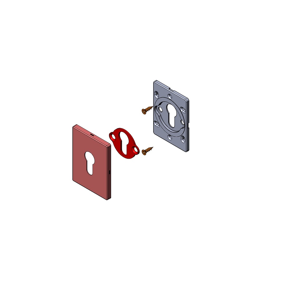 Накладка на цилиндр ESC.C.RL/K.486 (ESC 486-C RL) СР хром (1 шт.)3