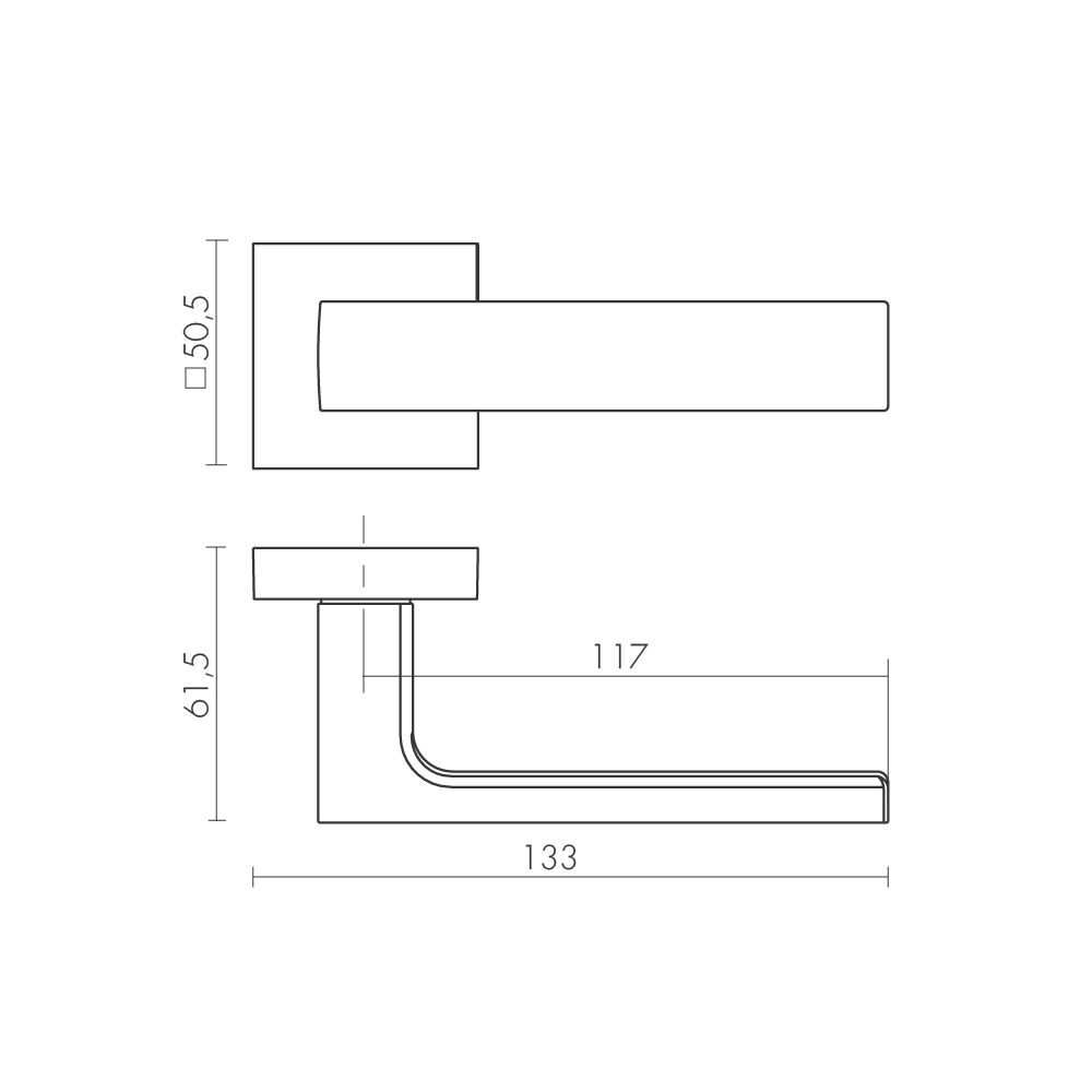 Ручка раздельная K.DM51.Straight (Straight DM) SSC-16 сатинированный хром1