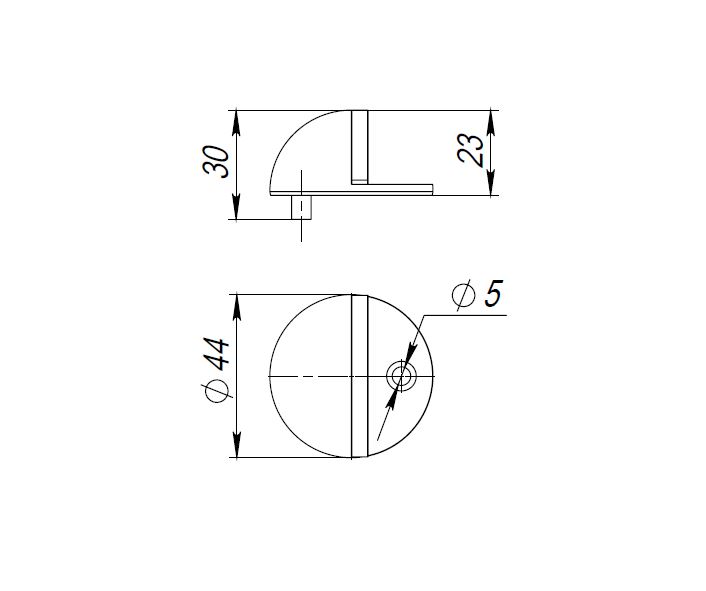 Упор дверной напольный DFIX/F50 (DS PF-50) SG-4 мат.золото1