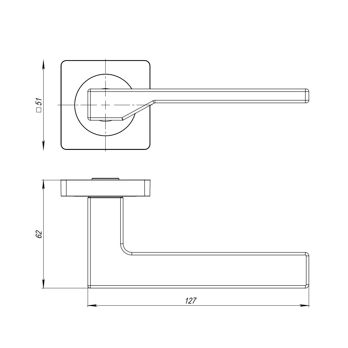 Ручка раздельная K.JK51.LEVEL (LEVEL JK) SSC-16 сатинированный хром1
