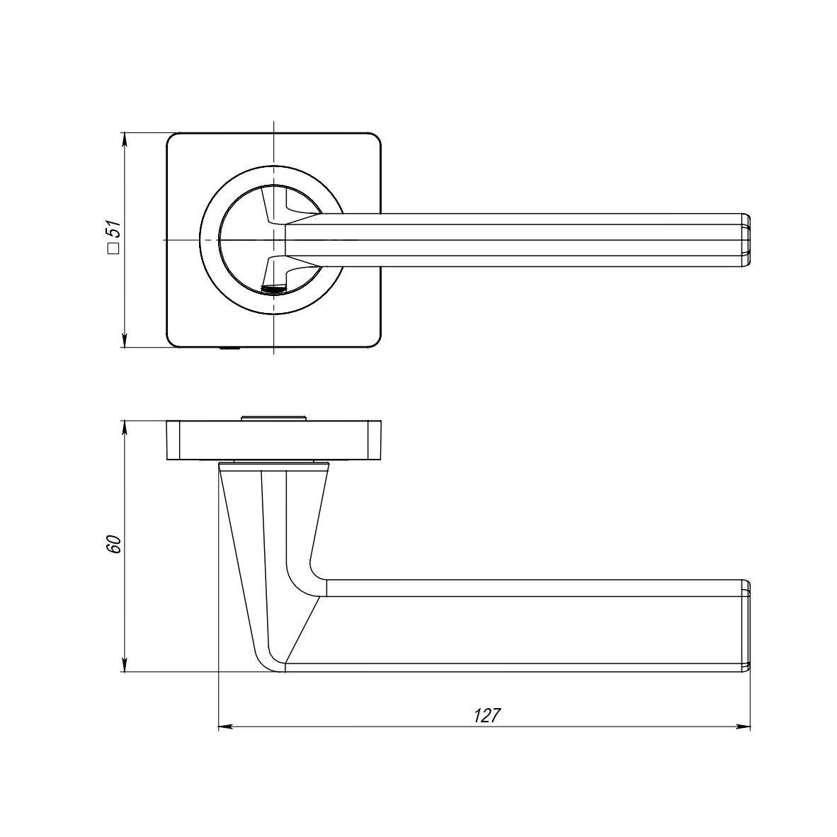 Ручка раздельная K.JK51.TREND (TREND JK) BL-24 черный1