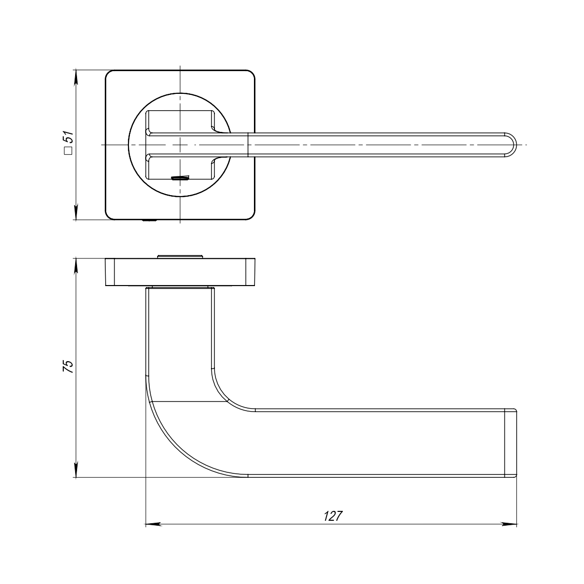 Ручка раздельная K.JK51.SPLINE (SPLINE JK) SSC-16 сатинированный хром1