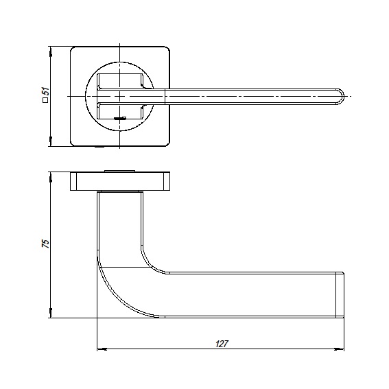 Ручка раздельная K.JK51.SPLINE (SPLINE JK) BL-24 черный1