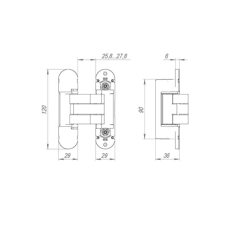 Петля скрытой установки U3D8000.VPG WH белый TECH1