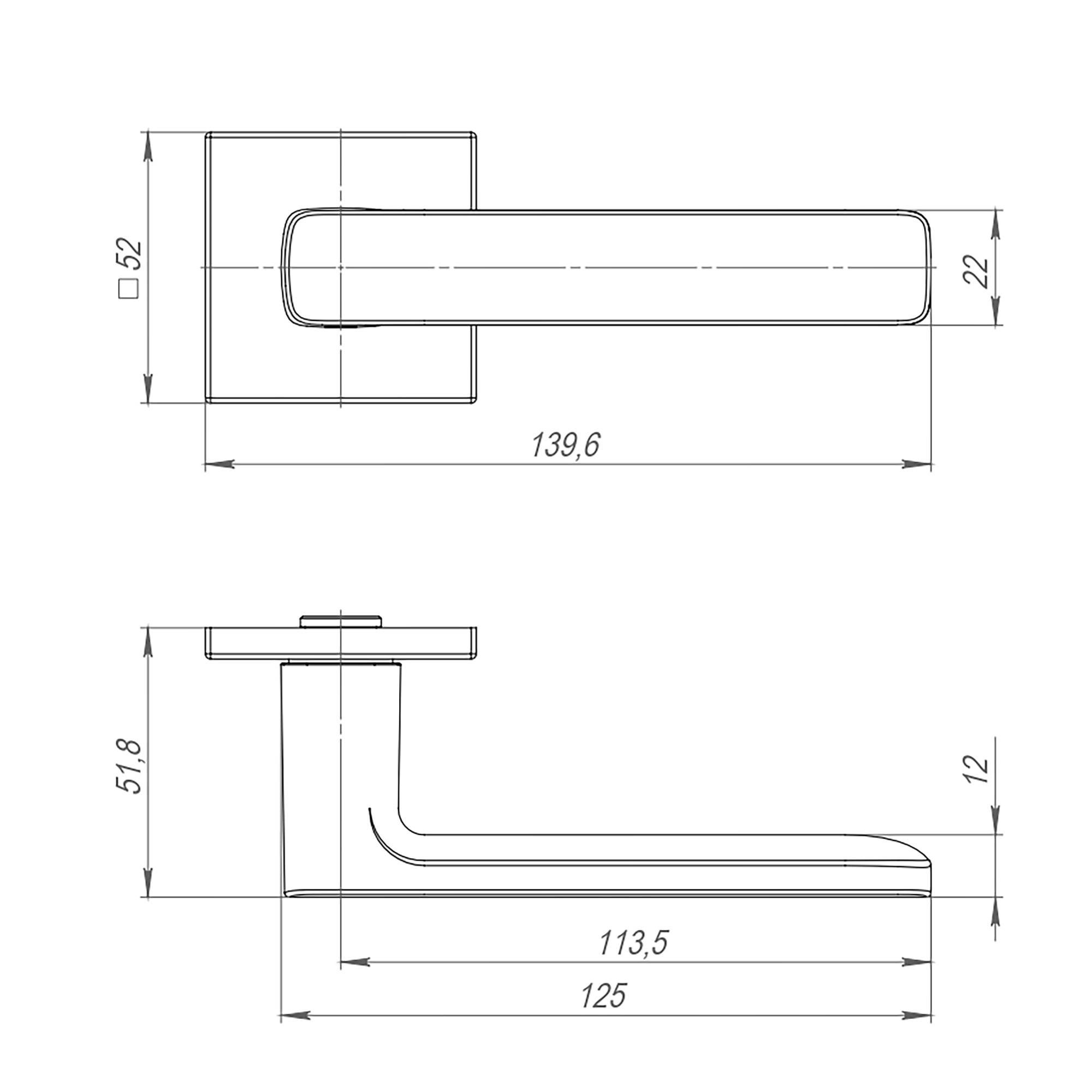 Ручка раздельная K.ARC.Q52.VIVA BL-24 черный1