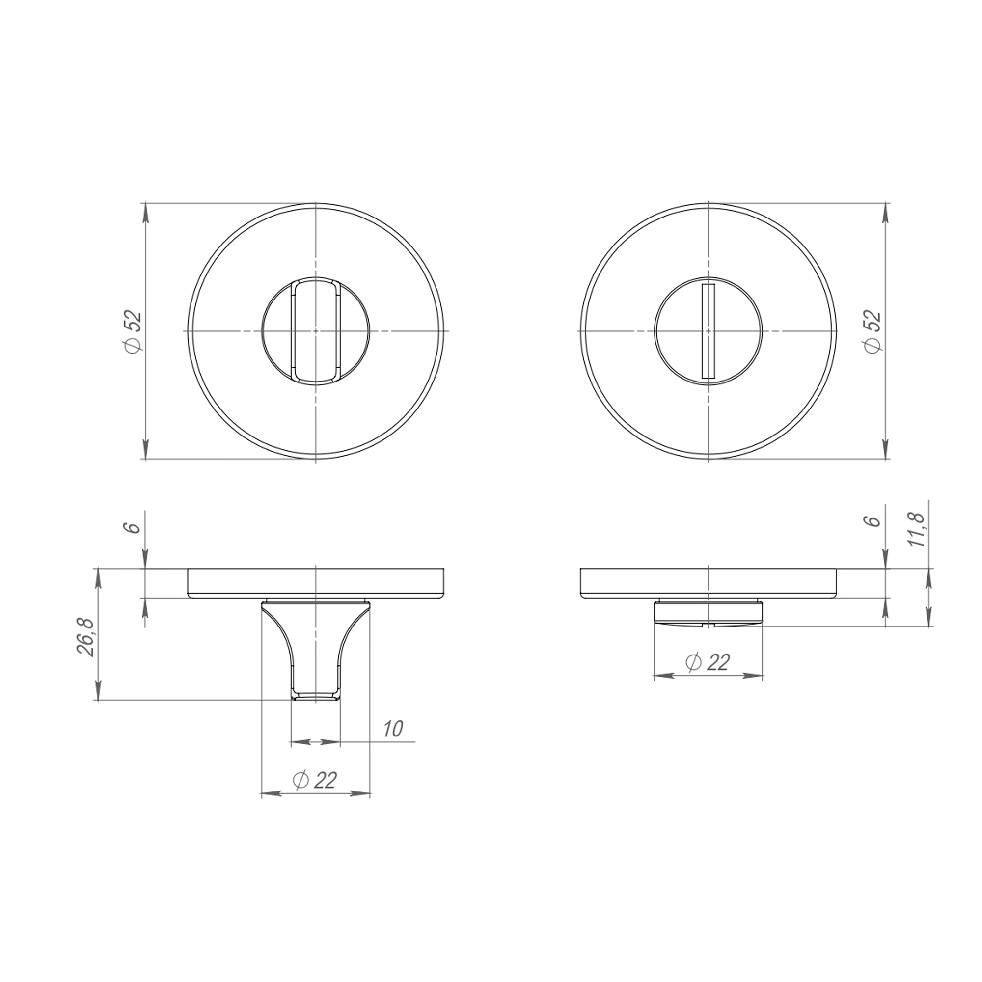 Ручка поворотная BK6.R.ARC.R52 (BK6 ARC) BL-24 черный1