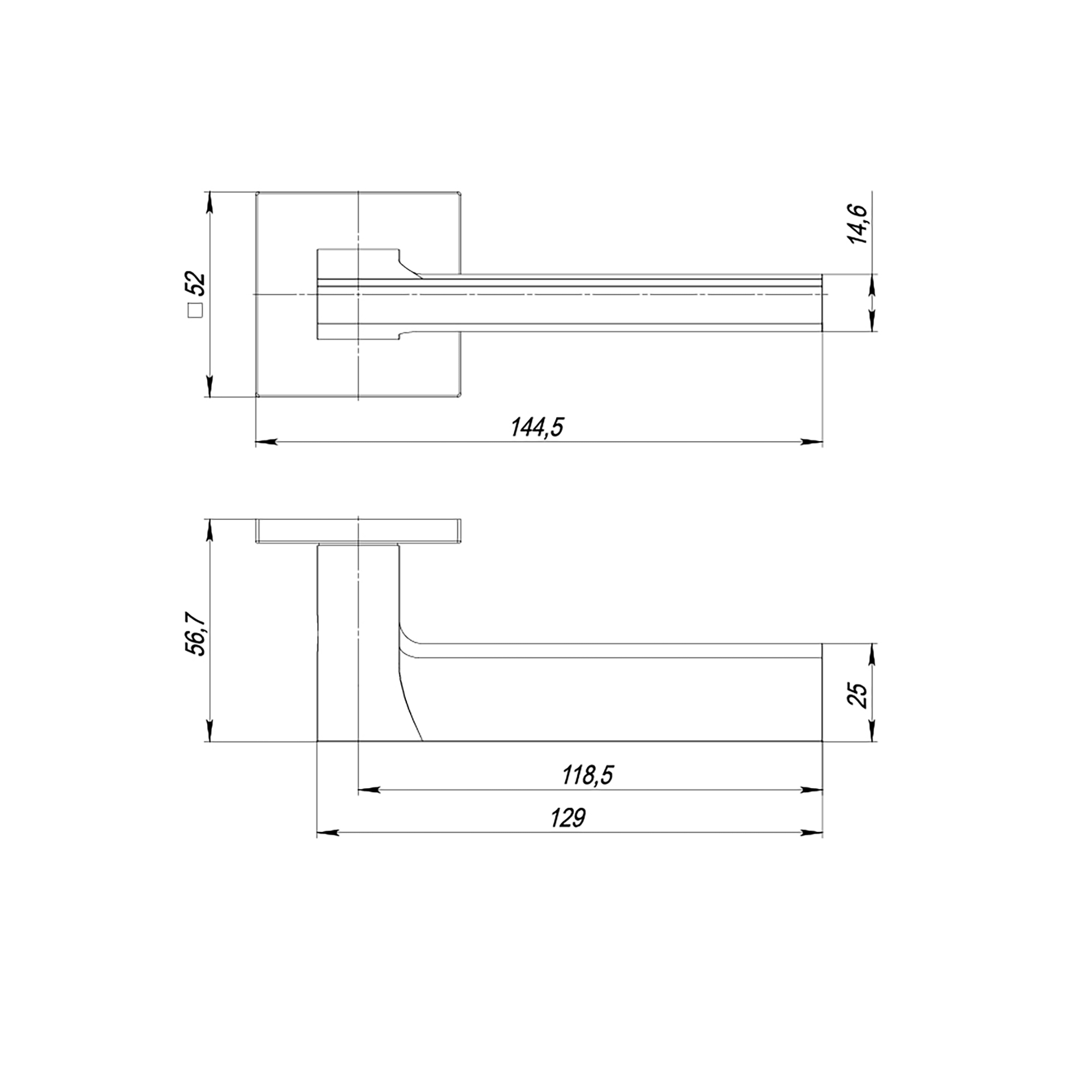 Ручка раздельная K.ARC.Q52.BLADE BL-24 черный1