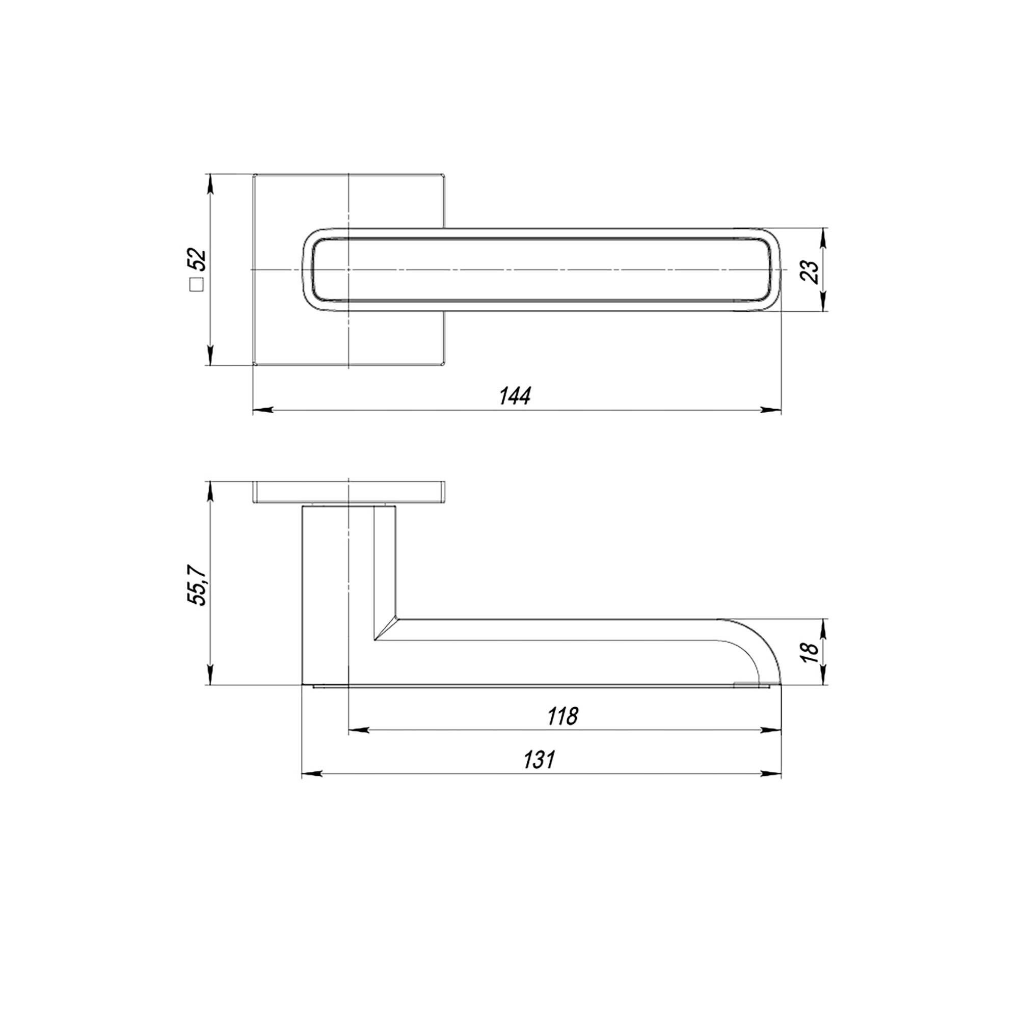 Ручка раздельная K.ARC.Q52.MARS BL/GR-24 черный/графит1