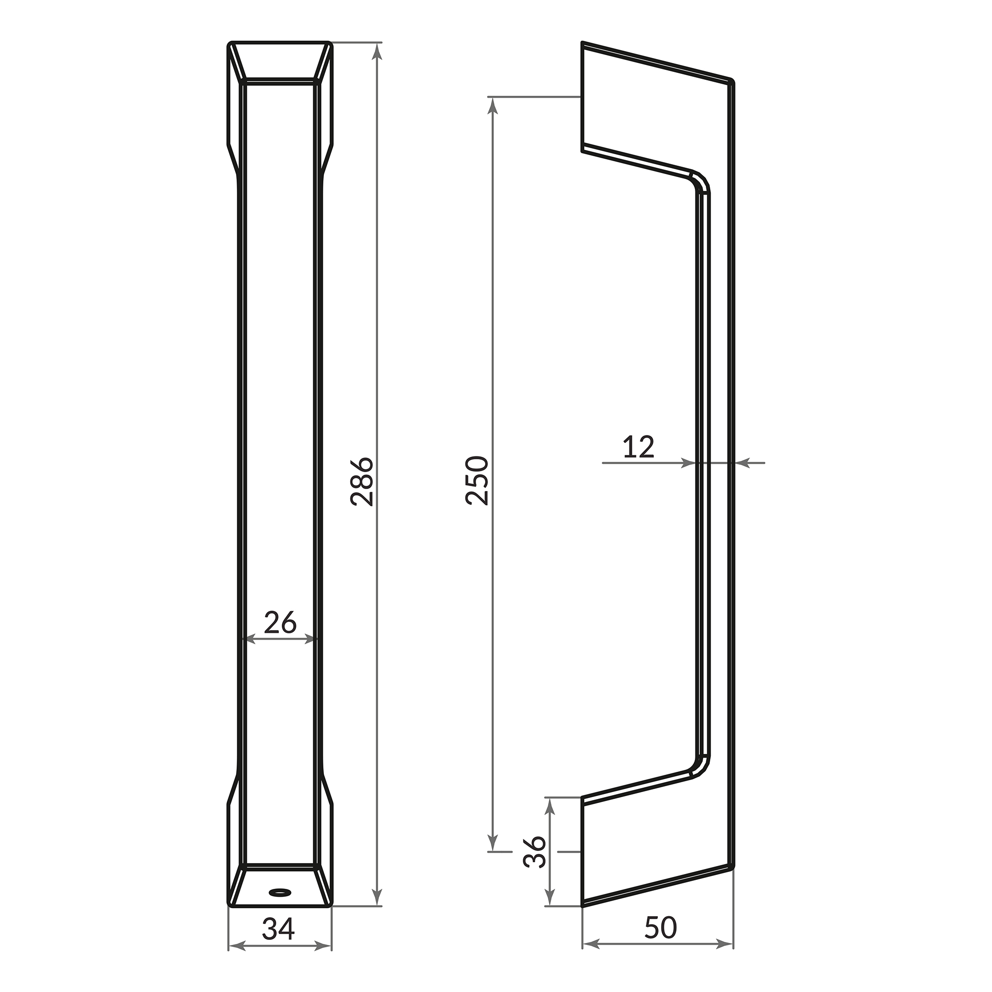 Ручка-скоба PULL.ARC.TITAN BL-24 черный1