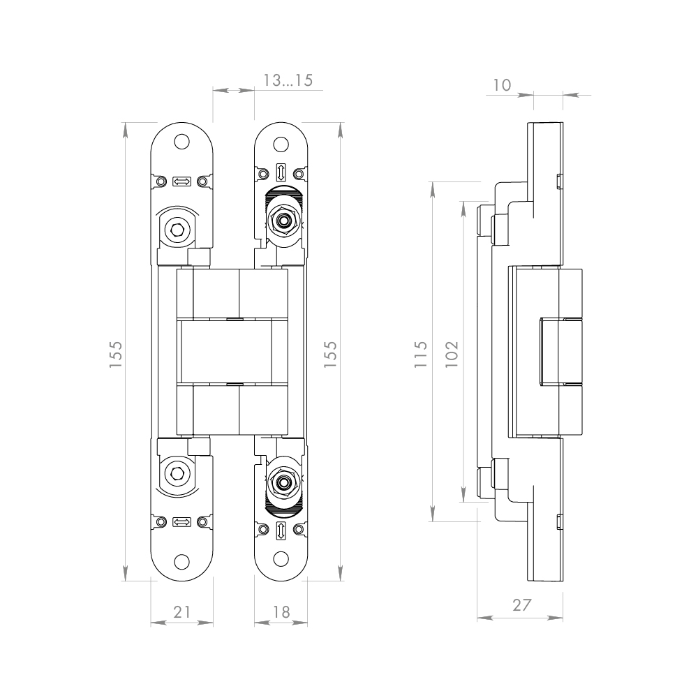 Петля скрытой установки U3D2400.VPG BL черный TECH1