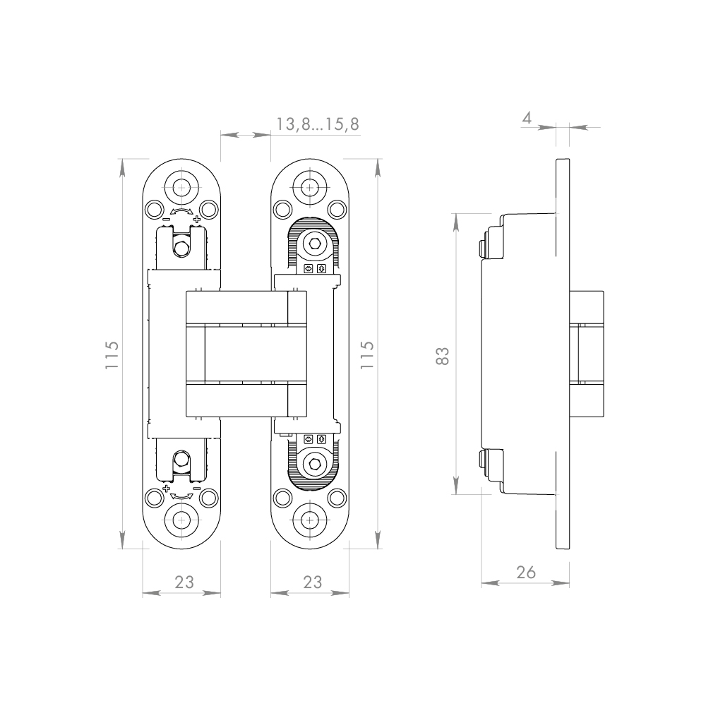 Петля скрытой установки U3D3000.VPG BL черный TECH1