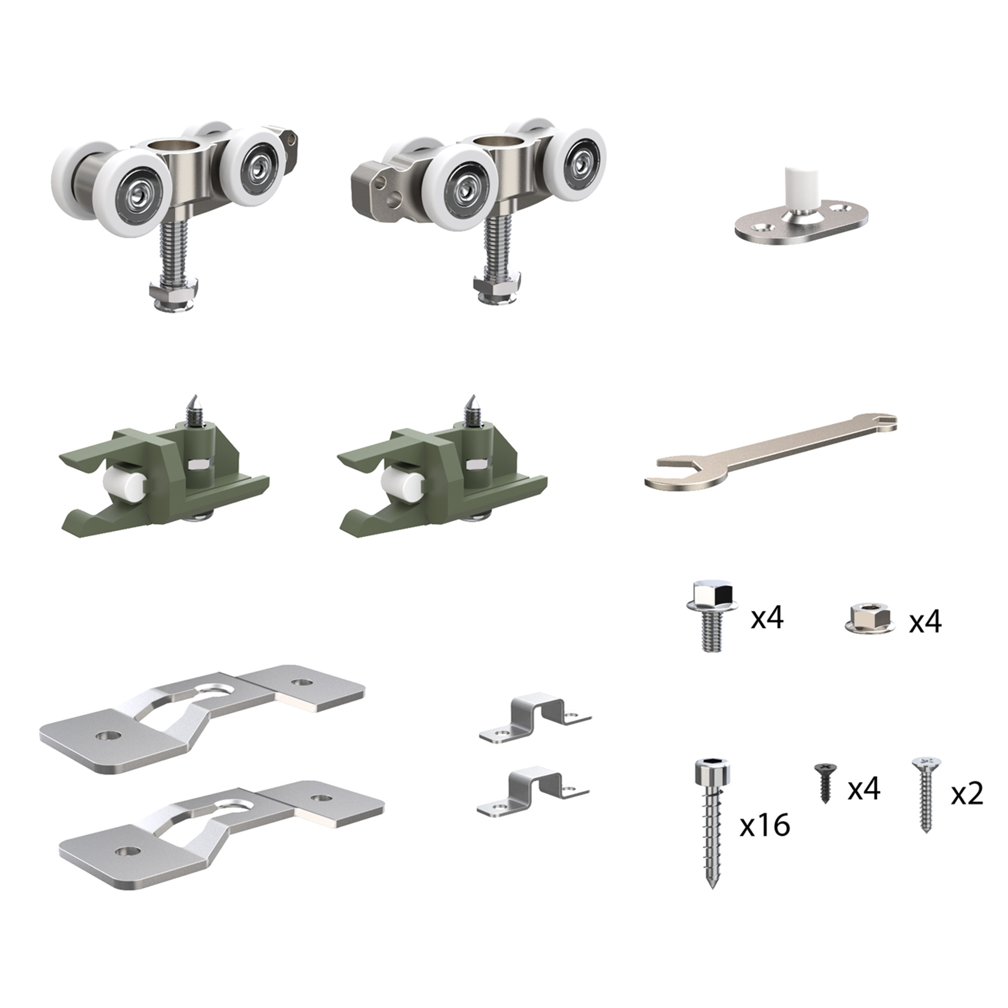 Комплект для раздвижных профильных дверей SLD.Comfort-PRO.SET1.PROF rollers/803