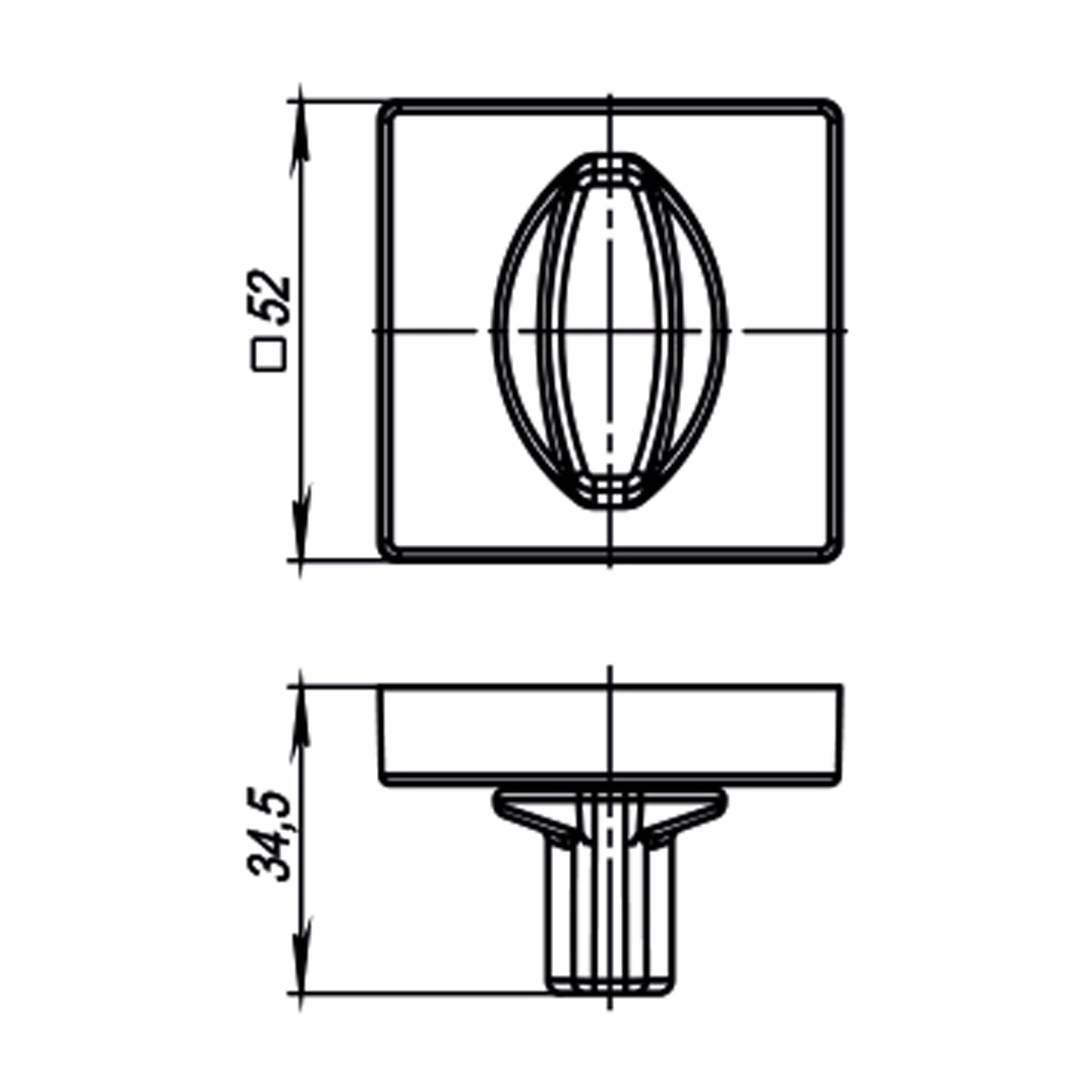 Ручка поворотная BK6.K.USQ52 FSG-39 флорентийское золото1