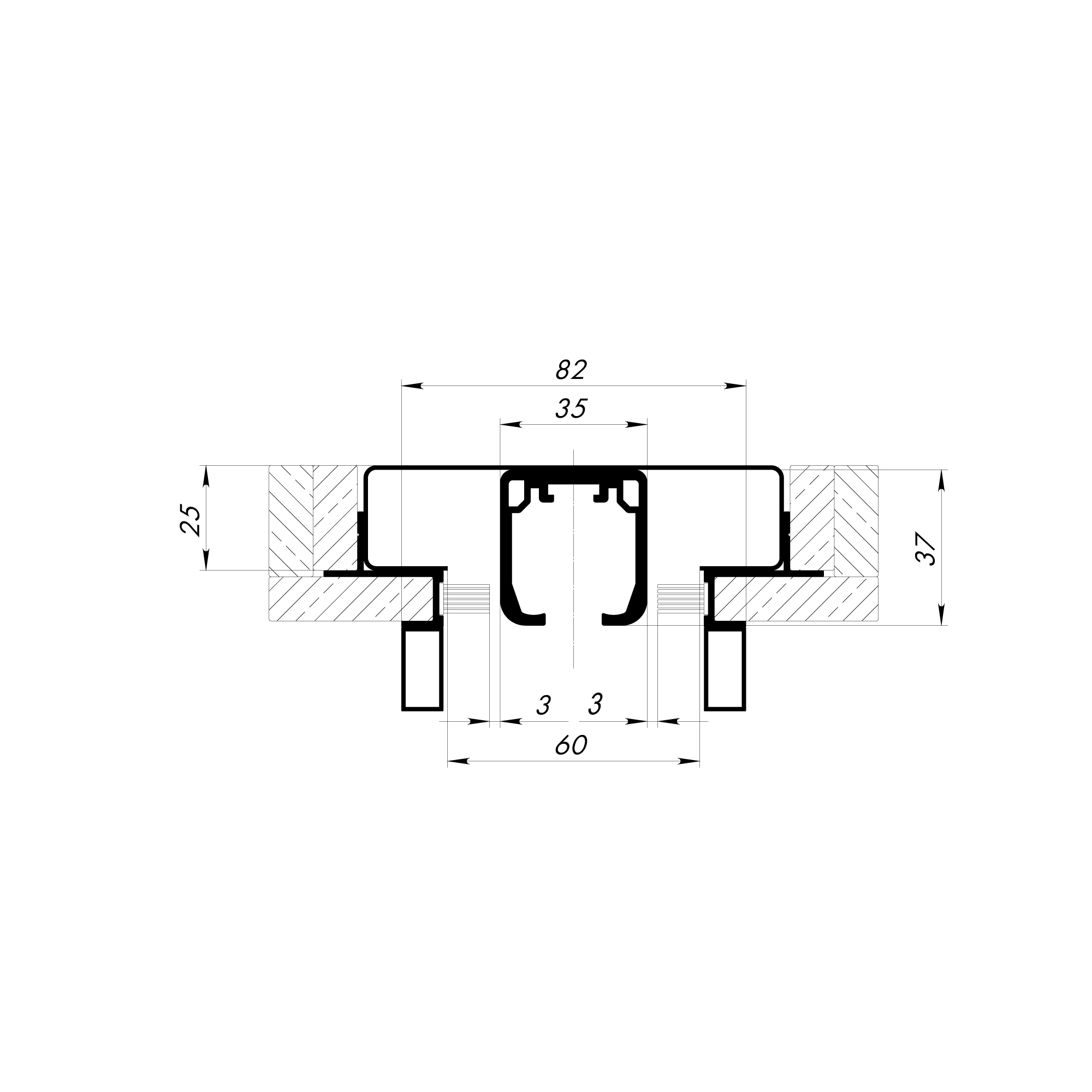 Комплект для обрамления пенала SLD.Comfort-PENAL frame 900/2300 AL2
