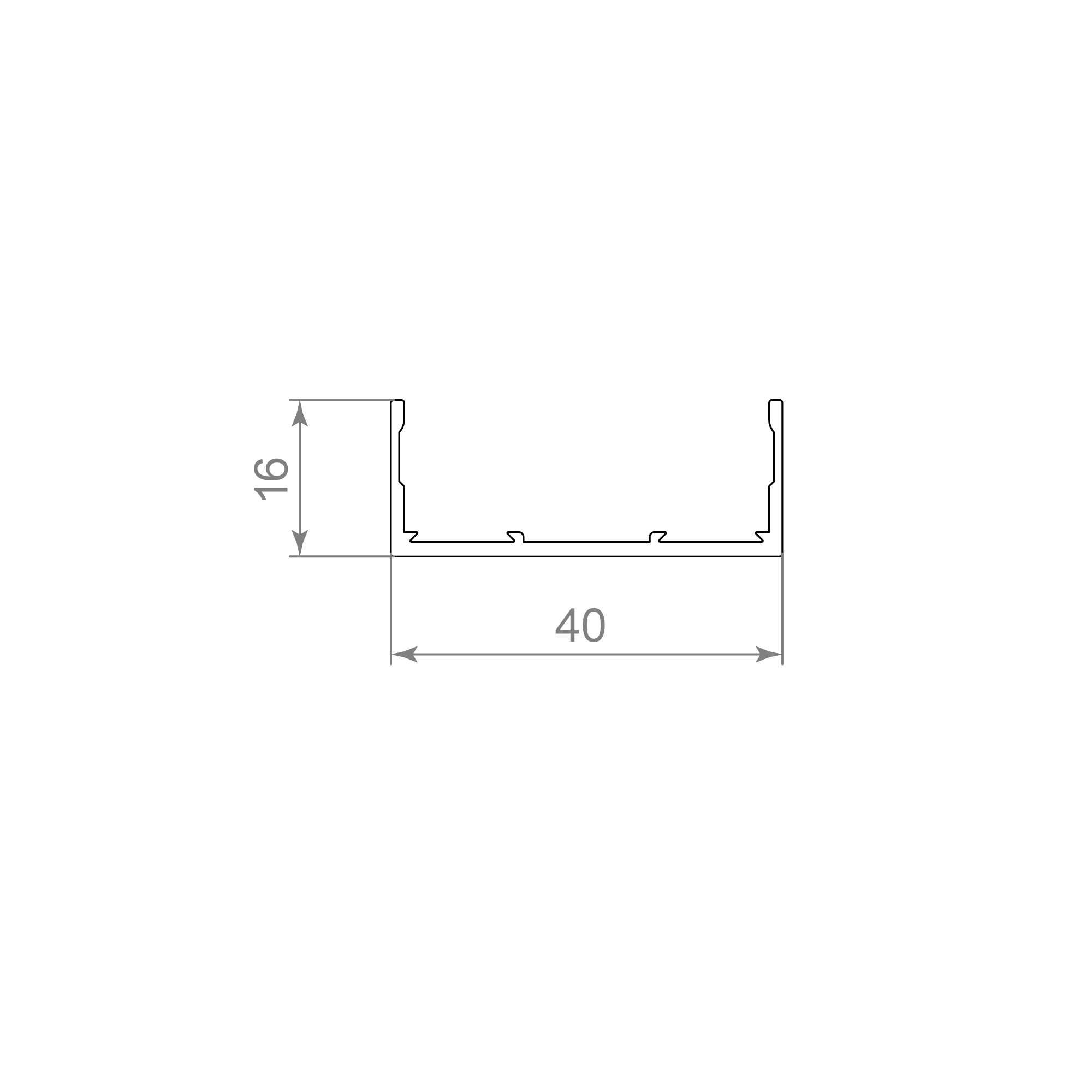 Крышка вертикальная SWD/SLD.Scope 40/16/3200 cover BL (3,2 м)1