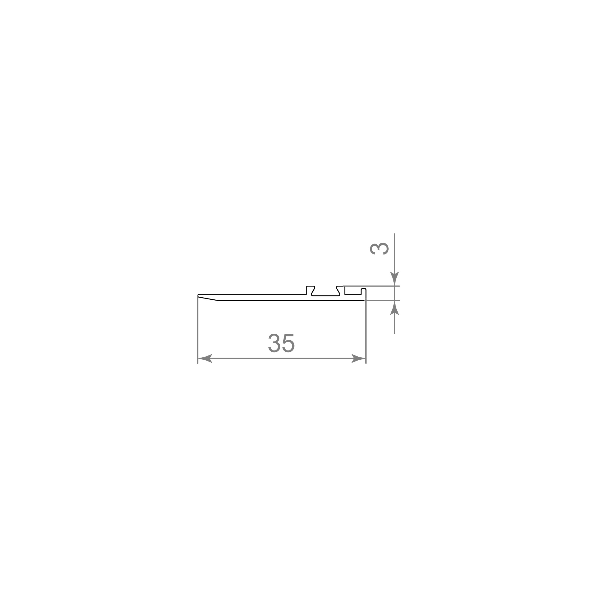 Карниз горизонтальный SLD.Scope 35/3/3200 rail AL (3,2 м)1
